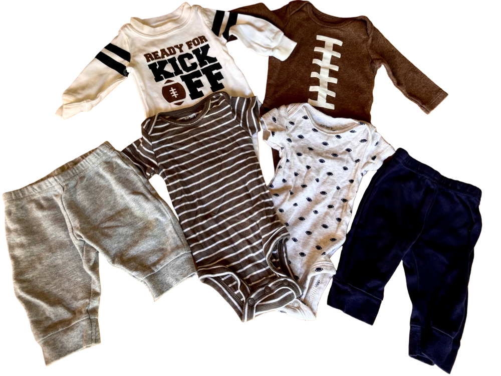 Carter's Newborn Football Theme 6-Piece Baby Clothes Set